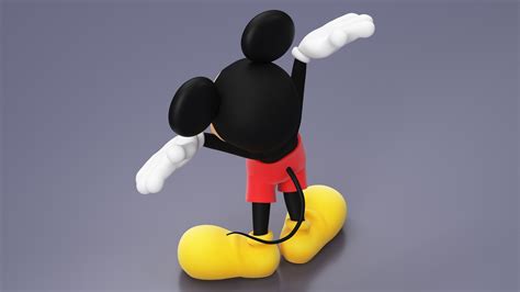 Feliz Personaje De Mickey Mouse Modelo D Ds Blend C D Fbx