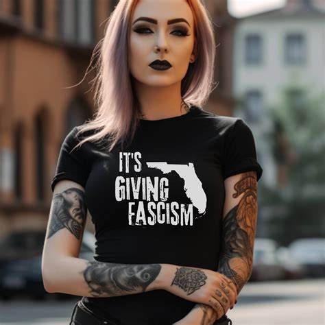 Fascist Florida Fuck Desantis Antifascism Tshirt Antifa Etsy