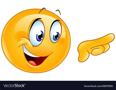 Pointing right emoticon Royalty Free Vector Image | Emoticonos ...