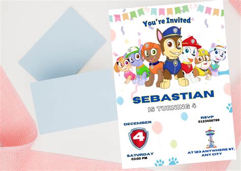 Paw Patrol Birth Invitation Skye Paw Patrol Birthday Invitation Paw Patrol Birthday Party