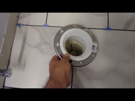 Install Toilet Flange On Tile Floor Short To The Point Youtube