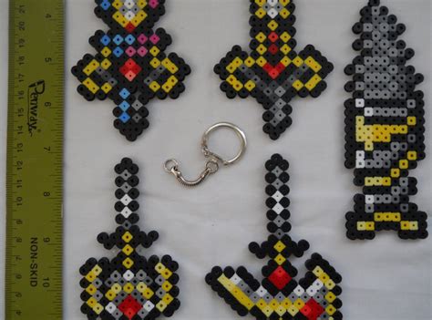 Terraria Hallowed Items keychains by CorneliusPixelCrafts on Etsy