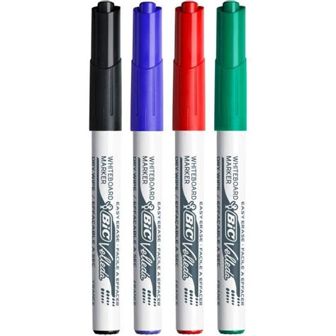 Bic Velleda Whiteboard Pens Medium Bullet Nib Assorted Colours