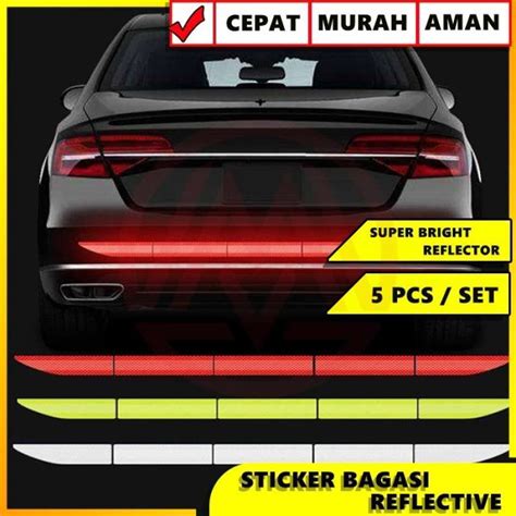 Jual Stiker D Reflector Bumper Sticker Reflektor Belakang Mobil Isi