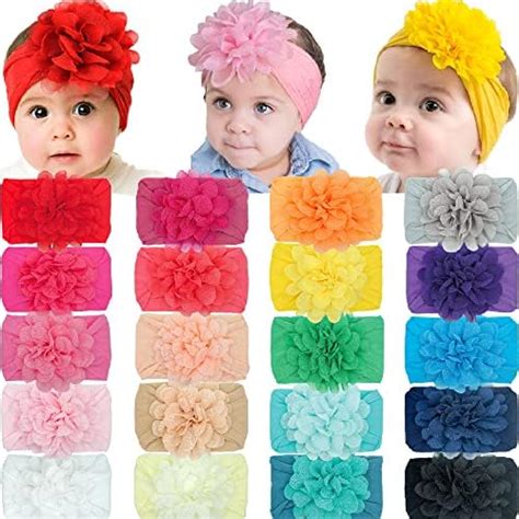 Amazon JOYOYO 20 Colors Baby Girls Headbands Chiffon Flower