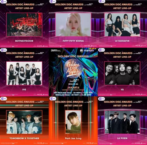 LINE UP Serta Live Streaming Golden Disc Awards 2024 Di Jakarta