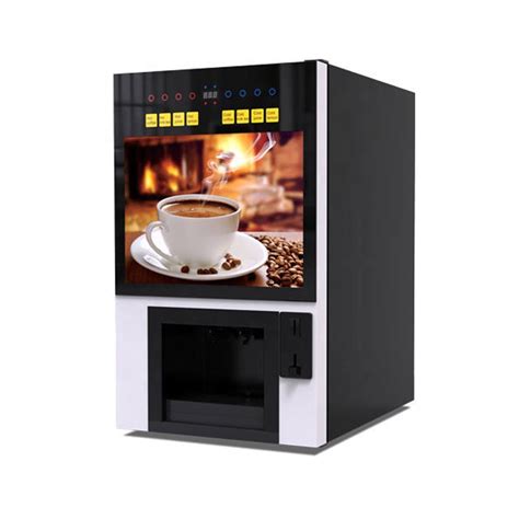 Coin Coffee Vending Machine Commercial Led Advertising Screen Self