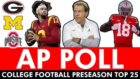 College Football 2023 AP Poll Release Top 25 Rankings Ft Georgia