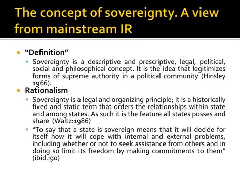 Ppt Conceptions Of Sovereignty In The Us And Eu And Foreign Policy