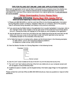 Fillable Online Ci Bristol Ct TIPS FOR FILLING OUT ON LINE LAND USE