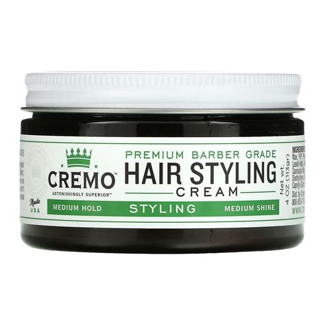 Cremo Premium Barber Grade Hair Styling Cream 4 Oz 113 G