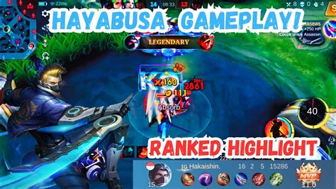 HAYABUSA GAMEPLAY KALIAN HARUS COBA INI HERO DI RANK PAKAI BUILD INI