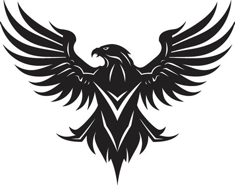 Aerial Dominance Black Eagle Design Logo Noble Soar Black Eagle Logo Mastery 34062177 Vector Art