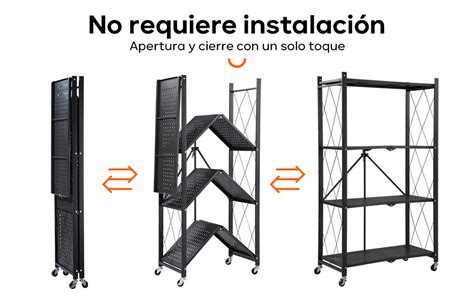 Estante Rack Plegable Estante De Almacenamiento Anaquel De Niveles