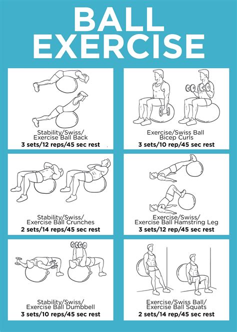 Printable Stability Ball Exercises