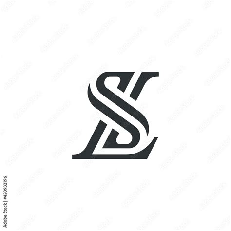 Logo LS Monogram Isolated In Black Beckground Stock Vector Adobe Stock