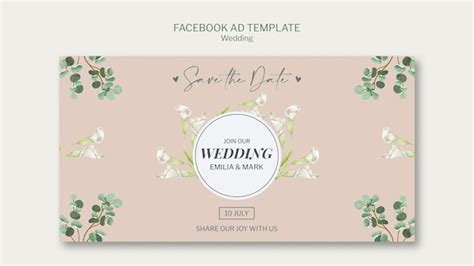 Free PSD | Floral wedding template design