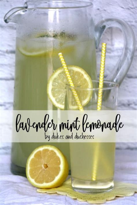 Lavender Mint Lemonade Limonade Drikke Lavendel