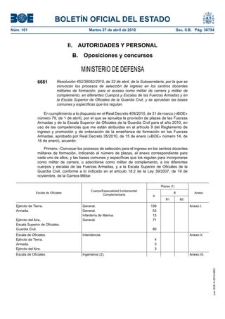 Resolución 452 38082 2010 por la que se convocan los procesos de