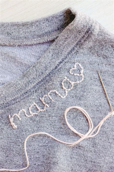 How To Embroider A Sweatshirt Modern Glam Diy