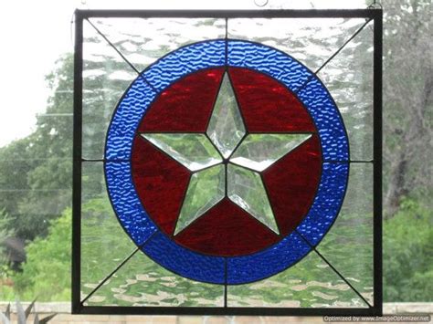 Texas Star Stained Glass Panel Beautiful Home Decor