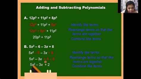 Adding And Subtracting Polynomials Part 1 Youtube