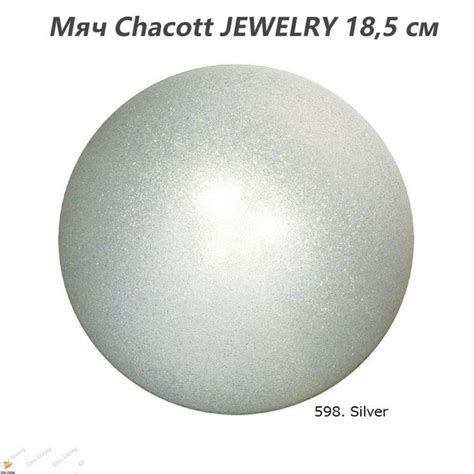 Мяч для художественной гимнастики CHACOTT, 18.5 см, серебристый ...