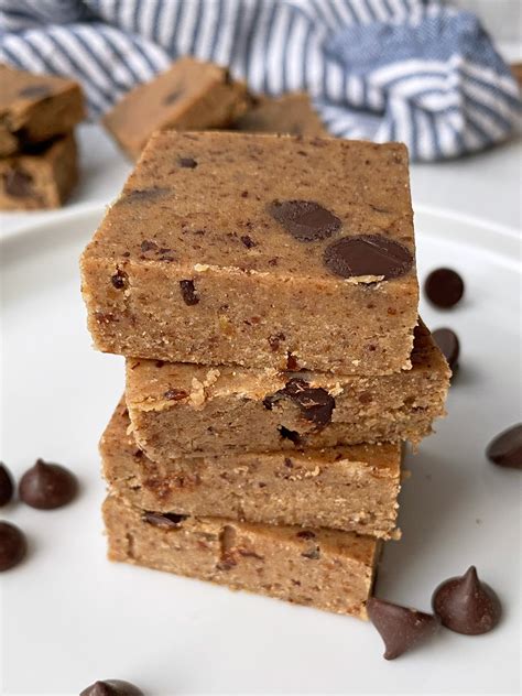 Chocolate Chip Cookie Dough Protein Bars Paleo Vegan Bake It Paleo