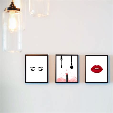 Beauty Room Decor Makeup Wall Art Digital Download Makeup Etsy