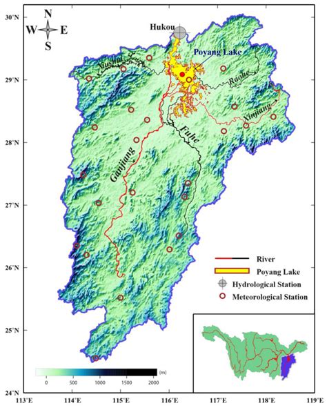 The Study Region Of The Poyang Lake Basin The Shape File Of Poyang