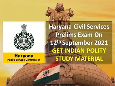 Hpsc Haryana Civil Services Hcs Prelims Exam Indian Polity Study