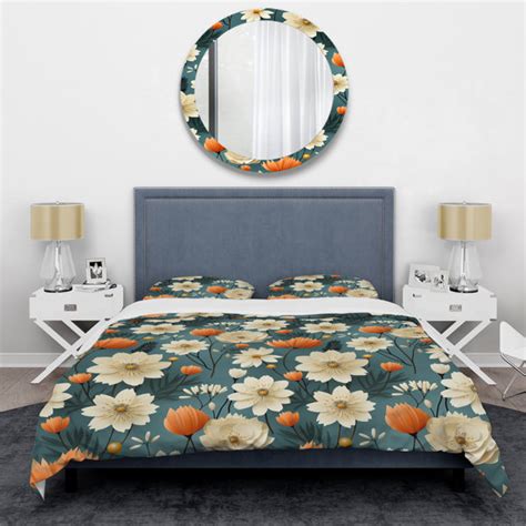 Designart Mod Botanical Allure Ii No Floral Duvet Cover Set Wayfair