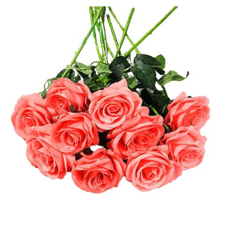 Bouquet De Fleur Rose Artificielle Rose Haut De Gamme