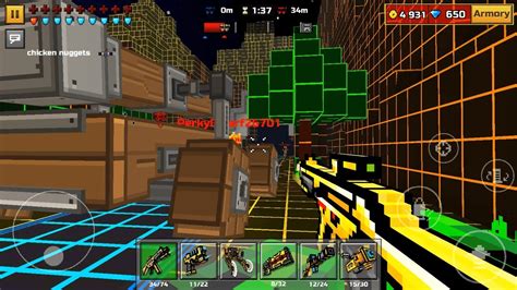 Pixel Gun 3d Yellow Weapons Clan Siege Battle Youtube