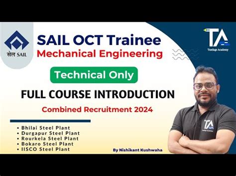 Sail Octt Mechanical Technical Batch Course Introduction By