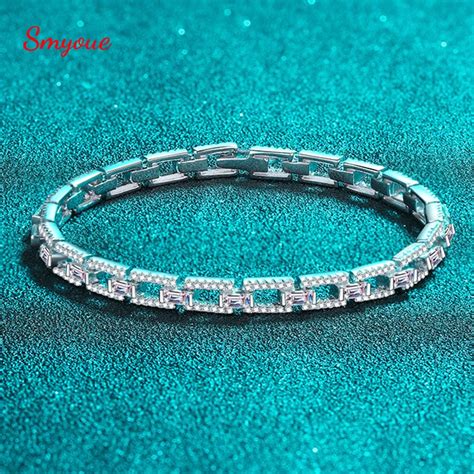 Smyoue 3 3 5ct All Moissanite Tennis Bracelet For Women Luxury