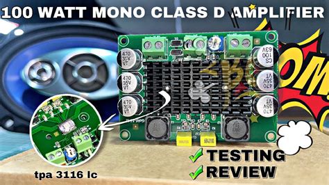 Watt Class D Mono Amplifier Genuine Tpa D Ic Complete