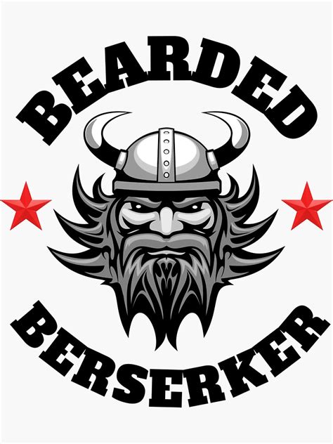 Bearded Berserker Viking Sticker For Sale By Breezelouise Redbubble