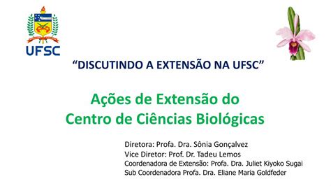 Pdf A Es De Extens O Do Centro De Ci Ncias Biol Gicas Coopera O