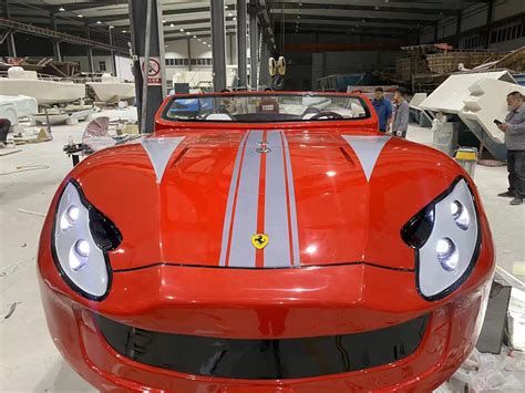 China Factory Ferrari Water Racer Car Boat With Speed Motor Boat Jet