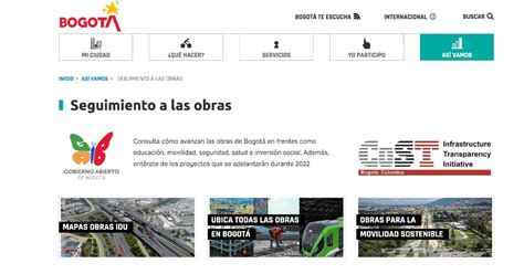 Desde Portal Bogot Se Puede Consultar El Estado De Obras Del Idu