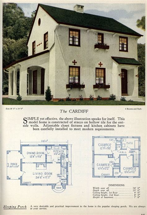 62 beautiful vintage home designs floor plans from the 1920s – Artofit