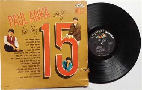 Vintage Vinyl Record Album By Paul Anka Titled Paul Anka Sings His