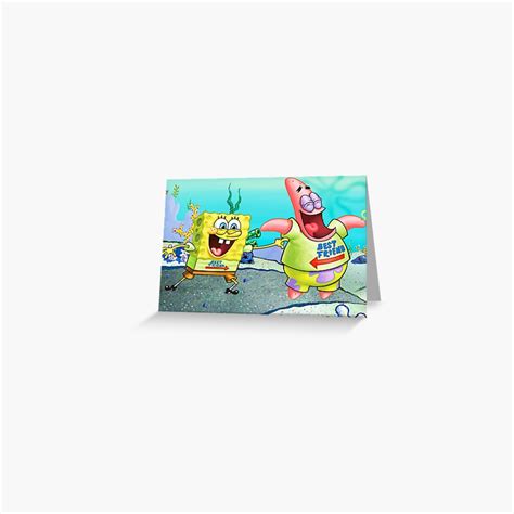 Spongebob Squarepants And Patrick Star Best Friends Greeting Card For