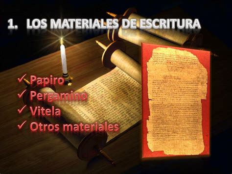 Ppt Materiales Para La Escritura De La Biblia Powerpoint Presentation