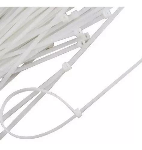 500 Abraçadeira Nylon Enforca Gato Branco 3 6mm X 300mm 30cm