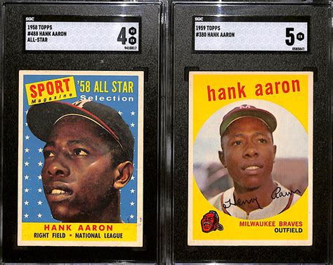 Lot Detail Hank Aaron Lot Topps All Star Sgc