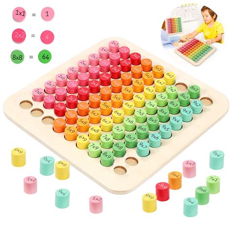 Buy Wood Multiplication Table Toys Set Consecutive Numbers Wooden