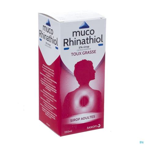 Muco Rhinathiol 5 Sirop Adulte 250 Ml Sirops Pharmacodel Votre Pharmacie En Ligne