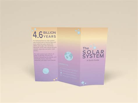 The Solar System Brochure Design On Behance